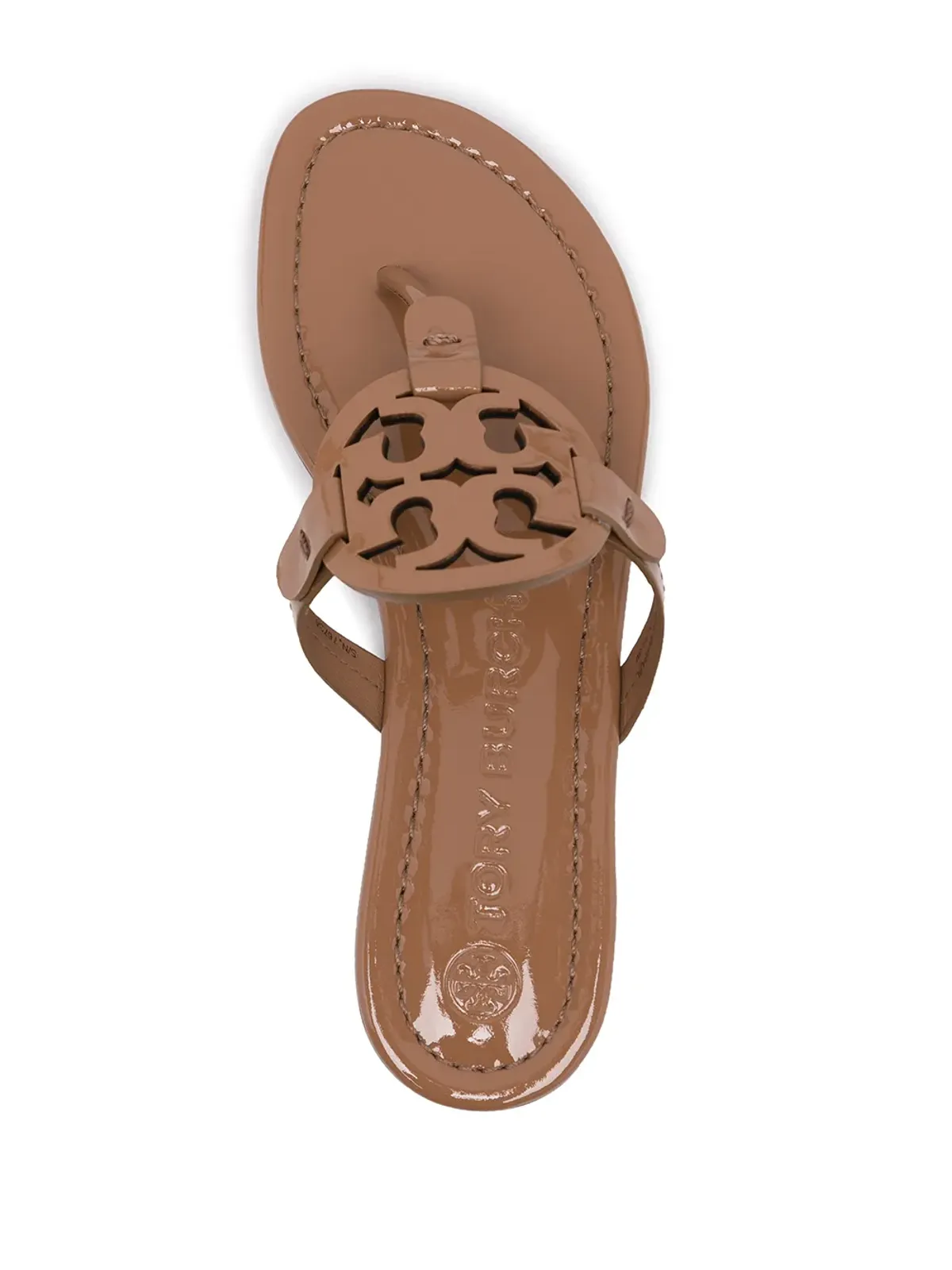 Tory Burch ミラー レーザーカット ロゴ サンダル - 画像4