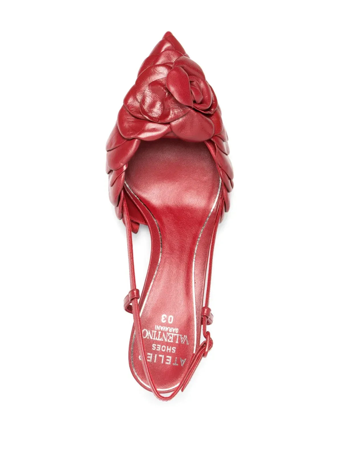 Valentino Garavani ローズエディション スリングバックパンプス - 画像4