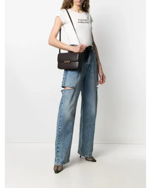 Saint Laurent Le Maillon レザー サッチェル（ブラウン） - サムネイル2