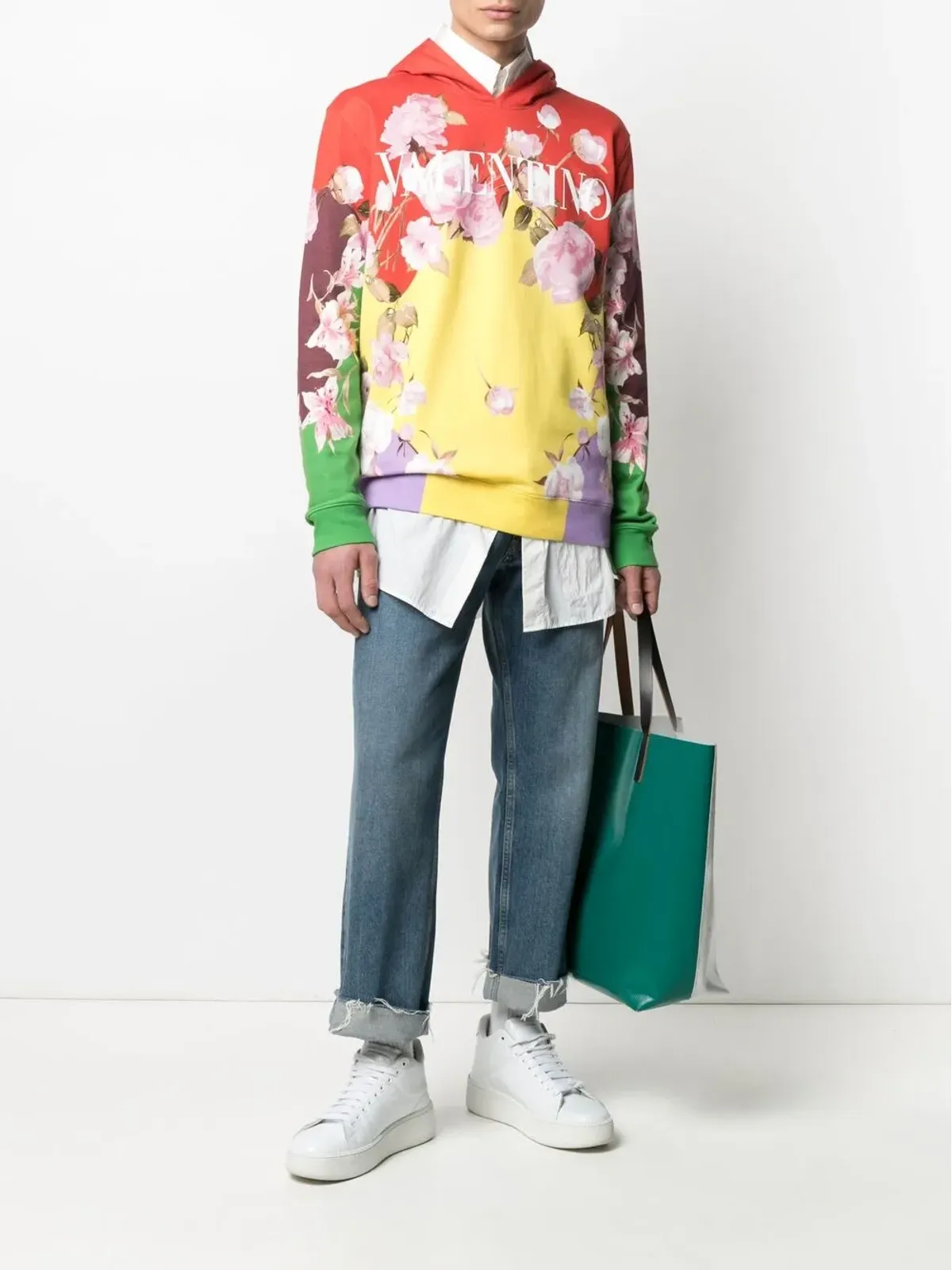 Valentino Garavani ローズプリントフーディー - 画像2