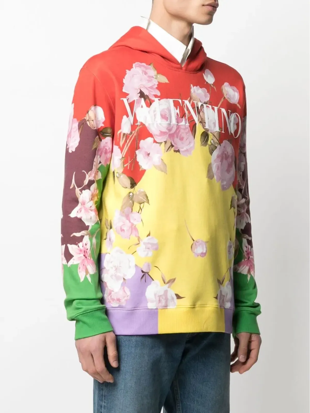 Valentino Garavani ローズプリントフーディー - 画像3