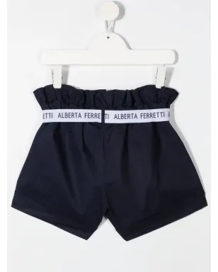 Alberta Ferretti Kids ロゴベルトショーツ - Blue - サムネイル2