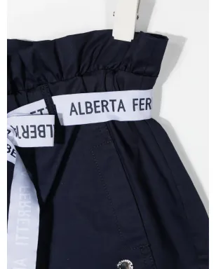 Alberta Ferretti Kids ロゴベルトショーツ - Blue - サムネイル3