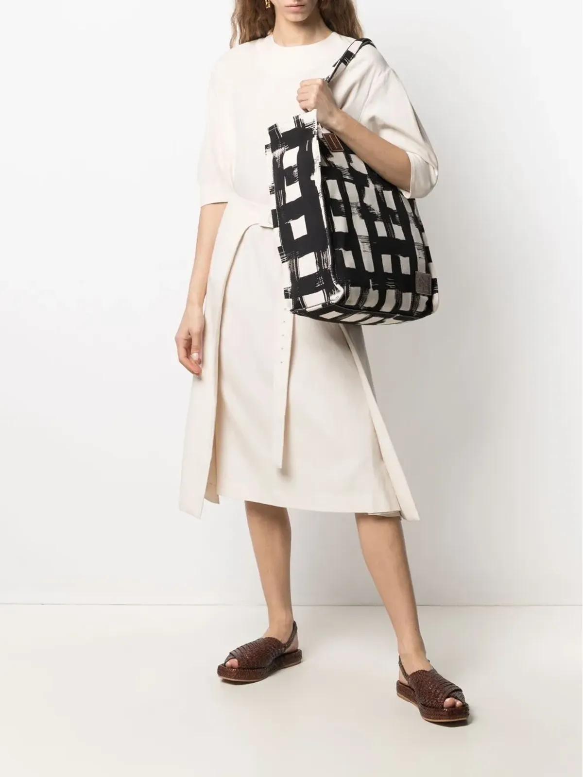 Bally ペイントチェック柄トートバッグ - 画像2