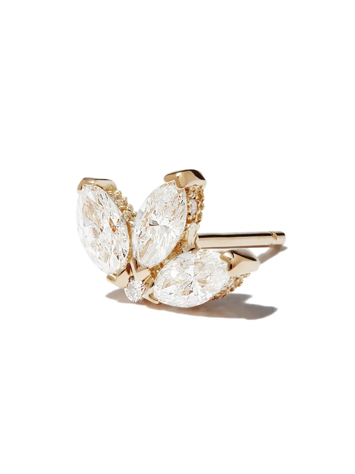 MARIA TASH 18K イエローゴールド エングレーブド ロータス イヤリング - 画像2