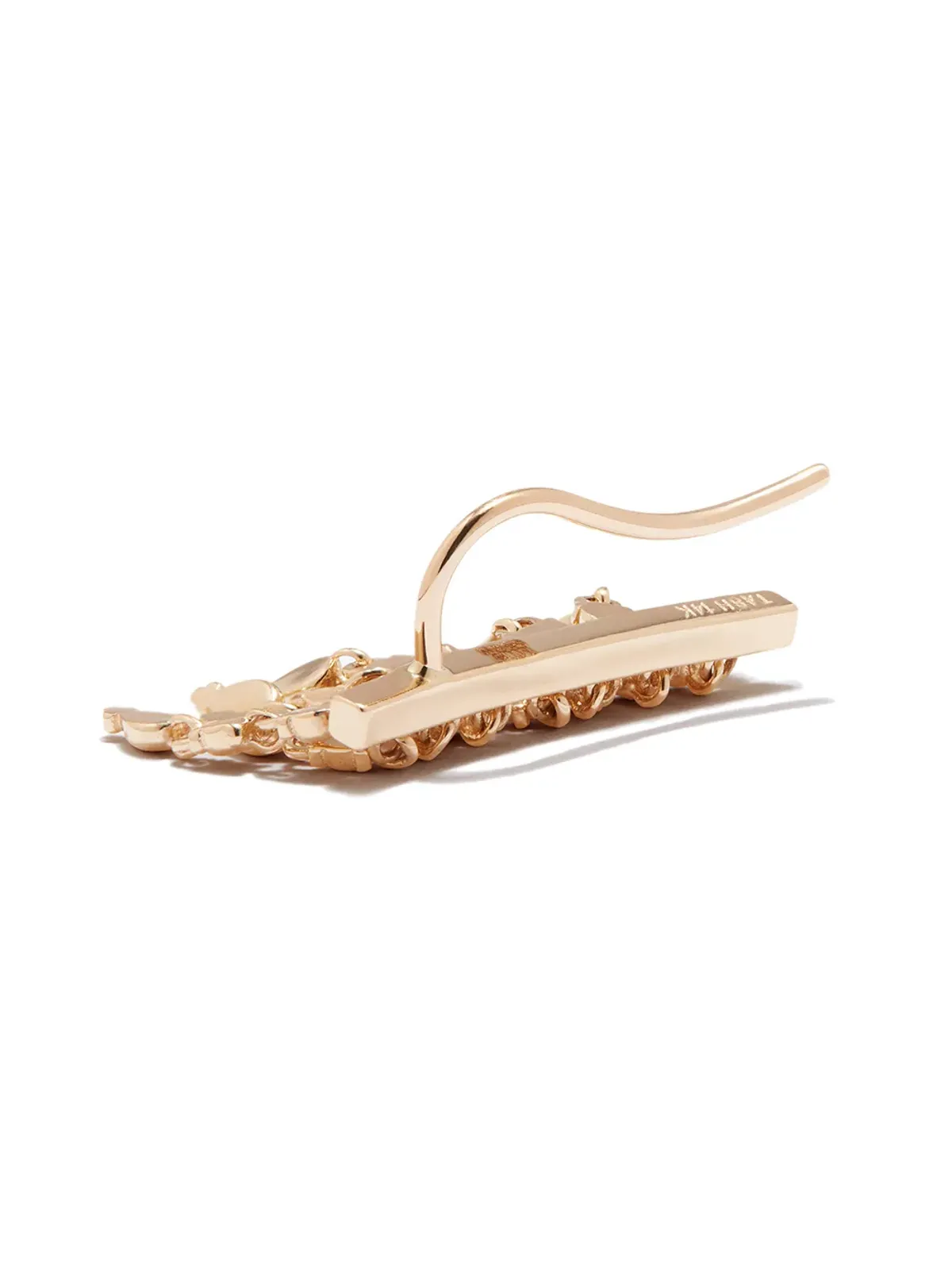 MARIA TASH 18K イエローゴールド 曲線タッセルバー 片耳ピアス - 画像2