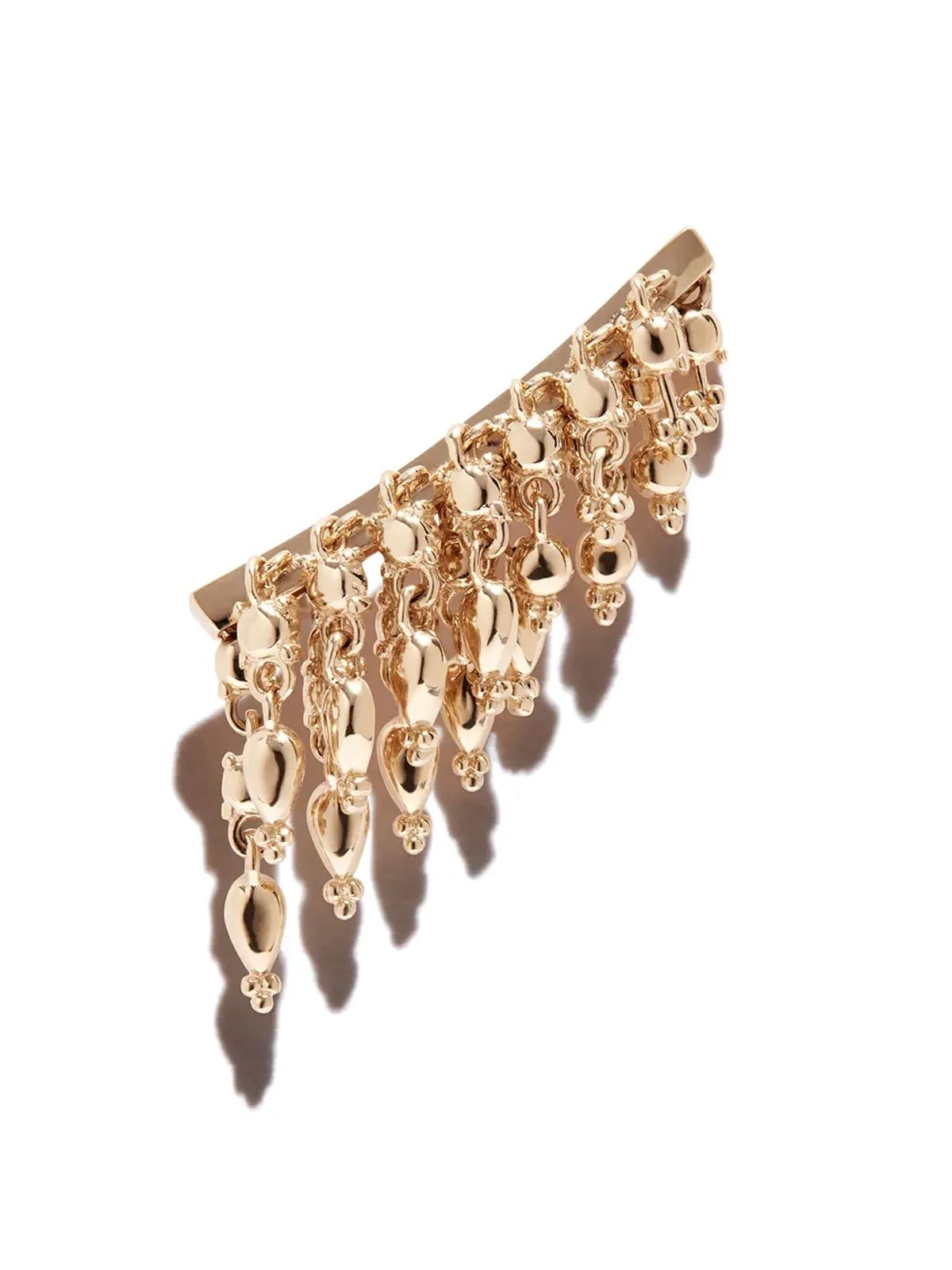 MARIA TASH 18K イエローゴールド 曲線タッセルバー 片耳ピアス - 画像3