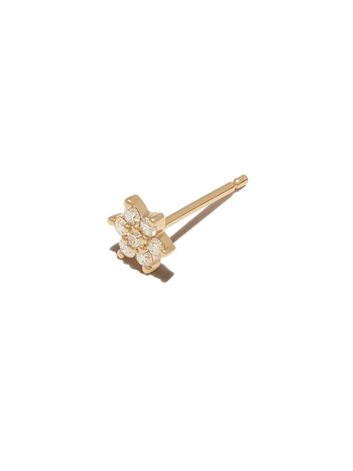 MARIA TASH 18K イエローゴールド フラワー ダイヤモンド スタッド ピアリング - 画像2