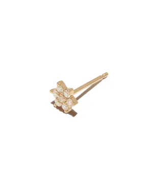 MARIA TASH 18K イエローゴールド フラワー ダイヤモンド スタッド ピアリング - サムネイル2