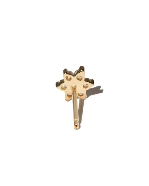 MARIA TASH 18K イエローゴールド フラワー ダイヤモンド スタッド ピアリング - サムネイル3