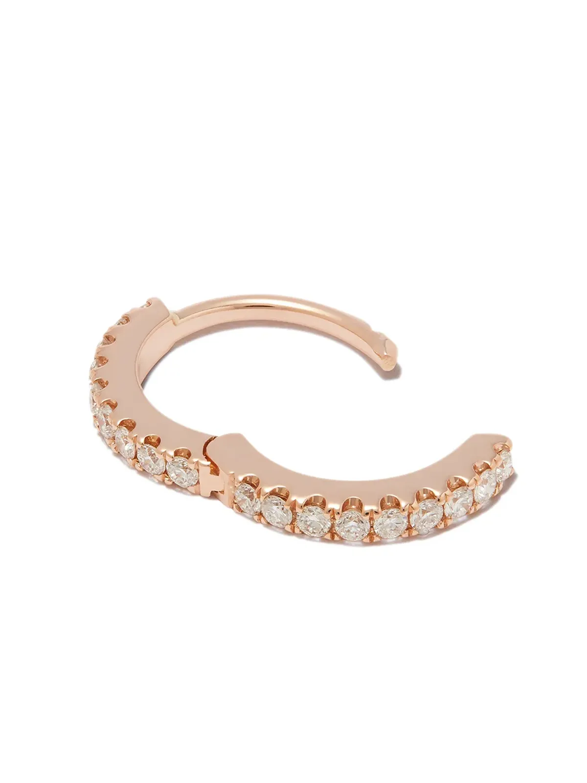 MARIA TASH 18K ローズゴールド エタニティ ダイヤモンド ピアス - 画像2