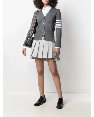 Thom Browne ピンストライプ柄プリーツミニスカート - Grey - サムネイル2