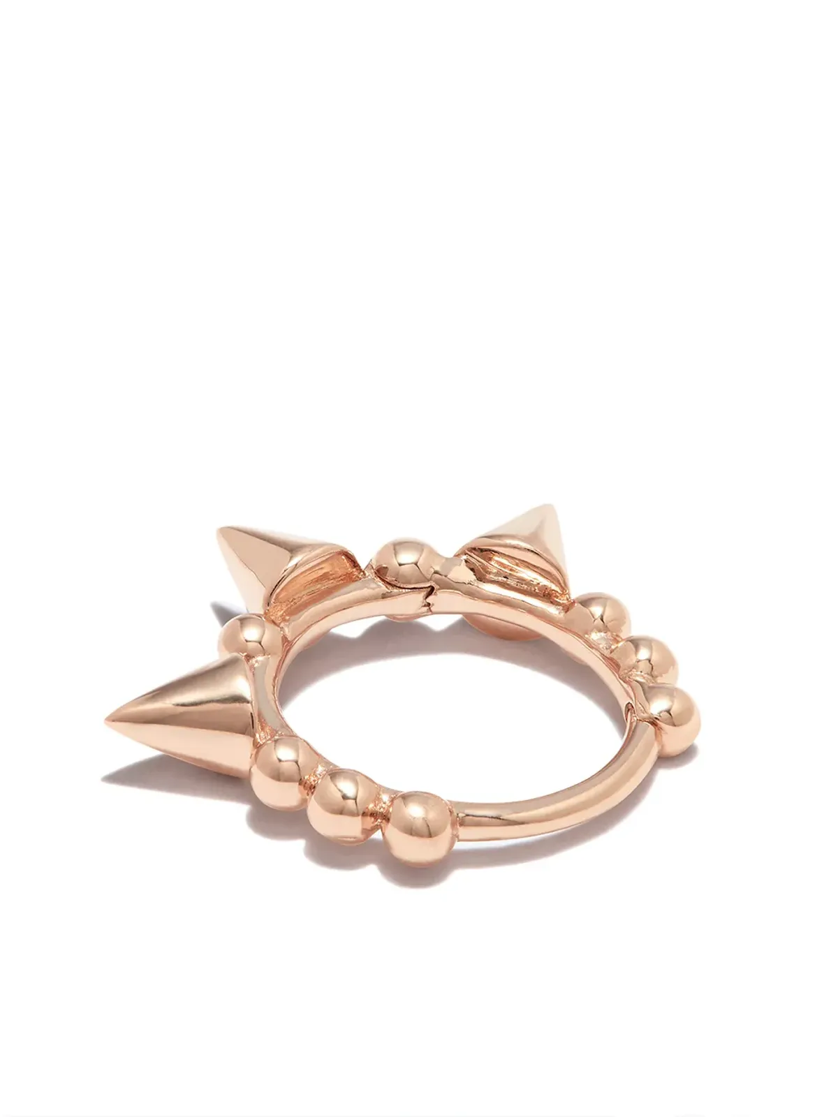 MARIA TASH 18K ローズゴールド トリプルスパイク クリックイヤリング - 画像3
