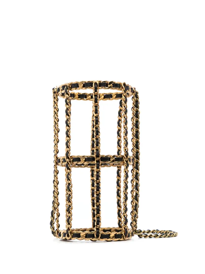 CHANEL Pre-Owned CHANEL Pre-Owned 1994年構造チェーンリンク ボトルホルダー（ゴールド）の商品画像