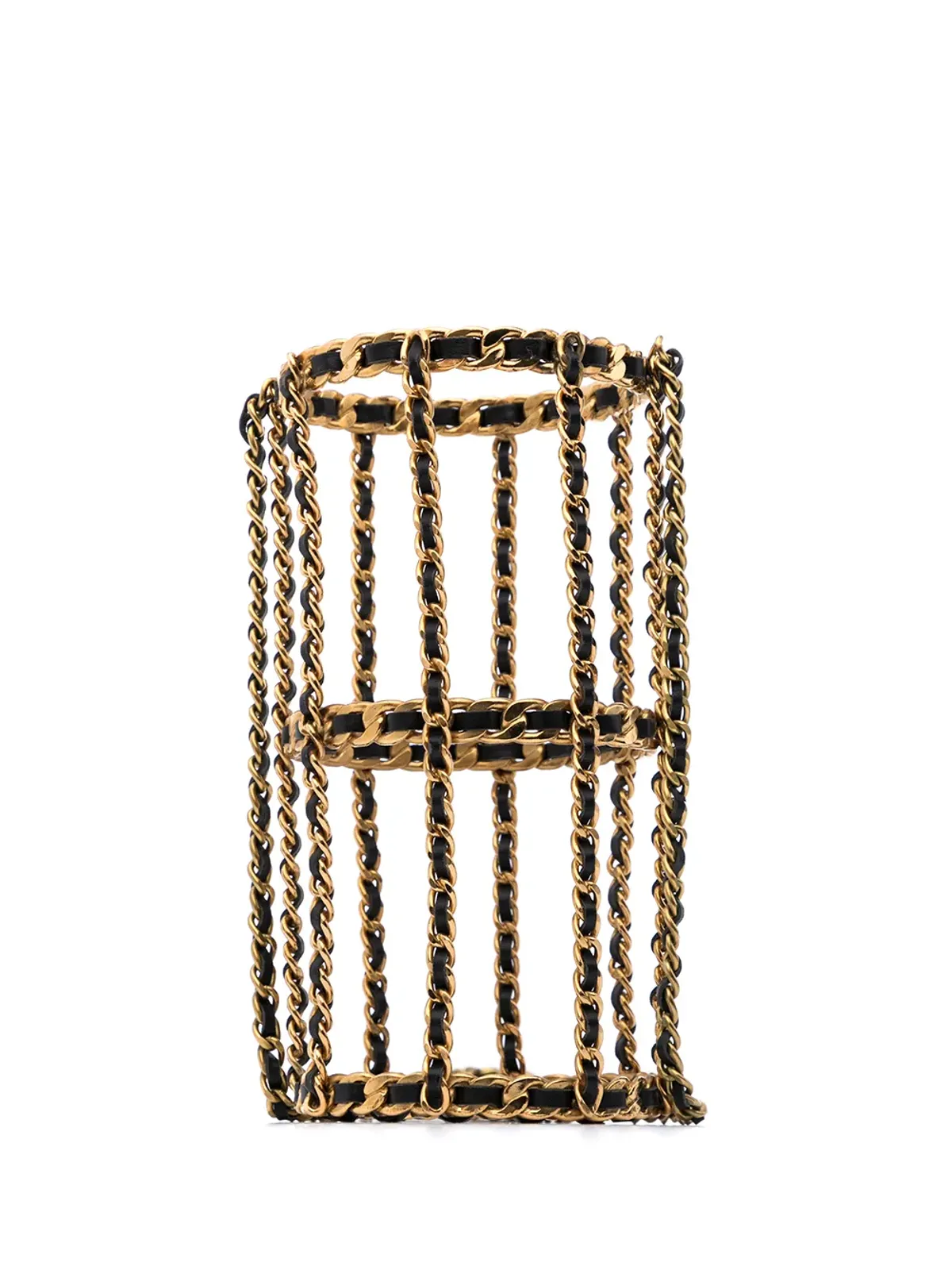CHANEL Pre-Owned 1994年構造チェーンリンク ボトルホルダー（ゴールド） - 画像2
