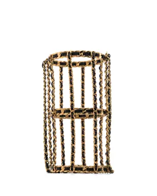 CHANEL Pre-Owned 1994年構造チェーンリンク ボトルホルダー（ゴールド） - サムネイル2