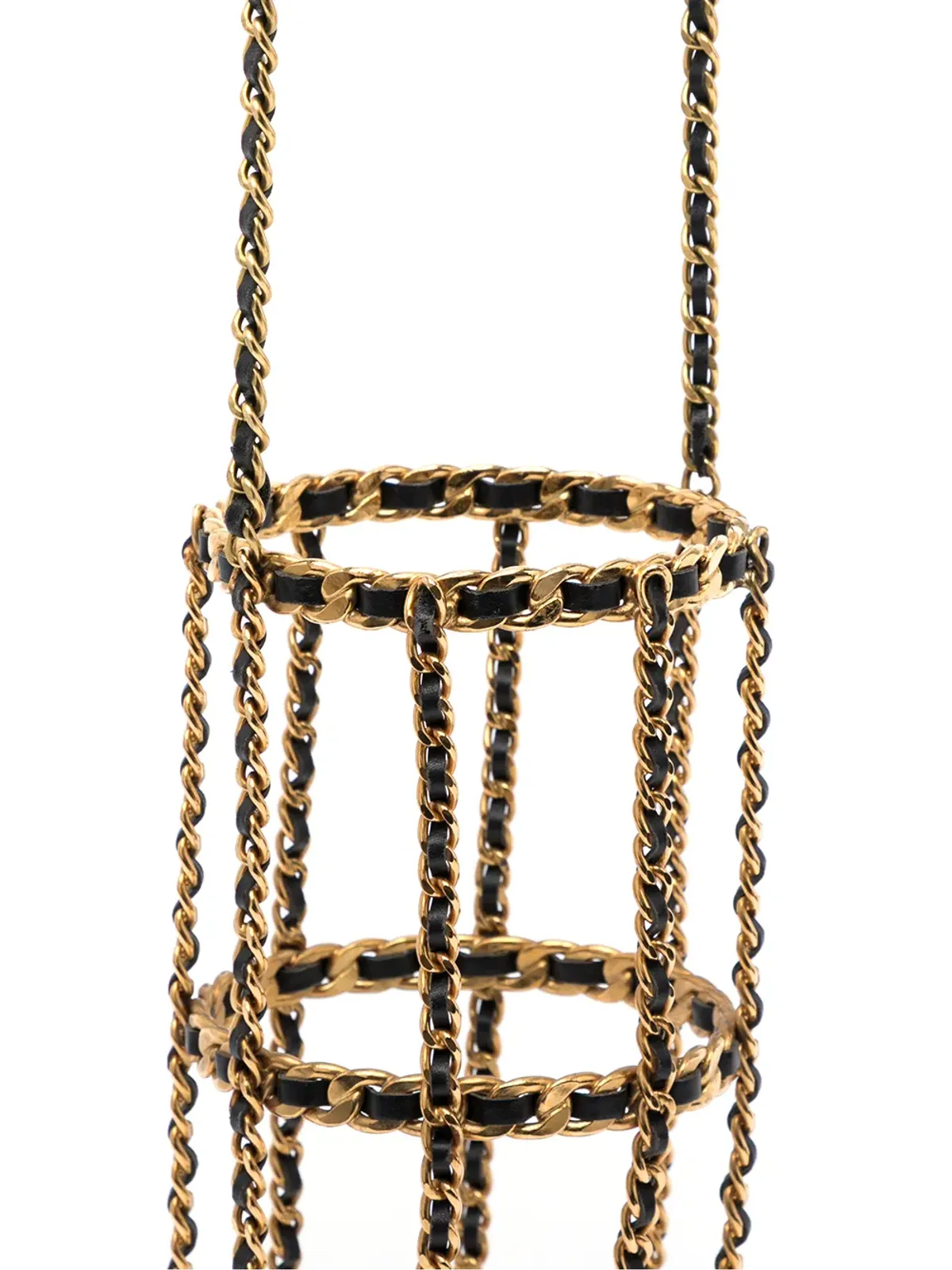 CHANEL Pre-Owned 1994年構造チェーンリンク ボトルホルダー（ゴールド） - 画像3