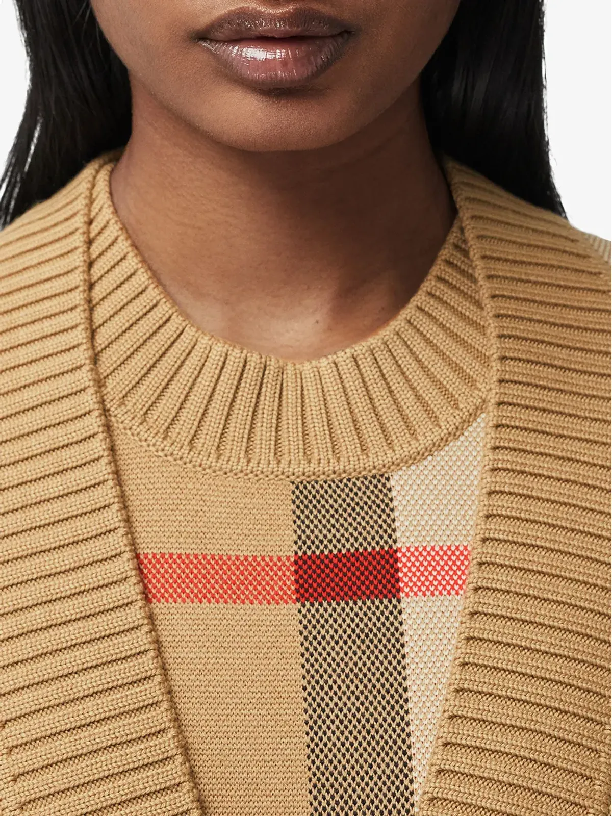 Burberry ヴィンテージ チェック Vネック カーディガン - 画像5