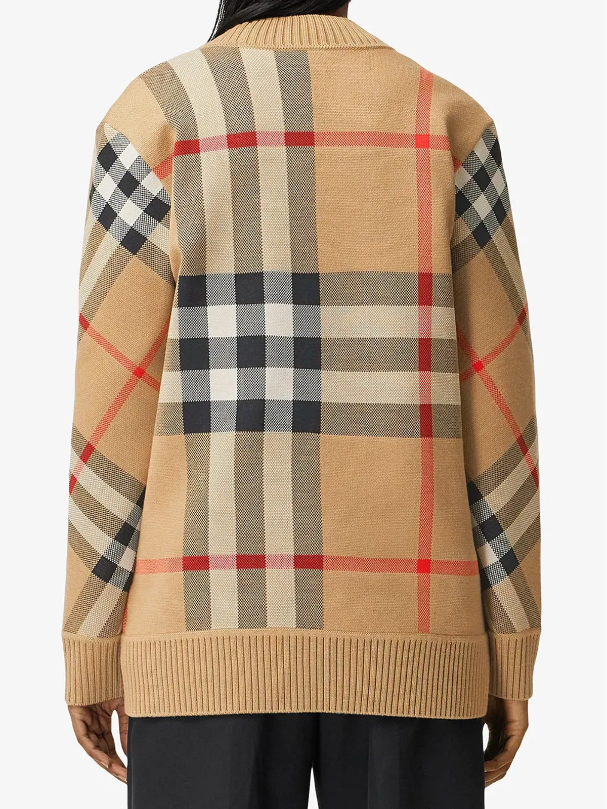 Burberry ヴィンテージ チェック Vネック カーディガン - 画像4