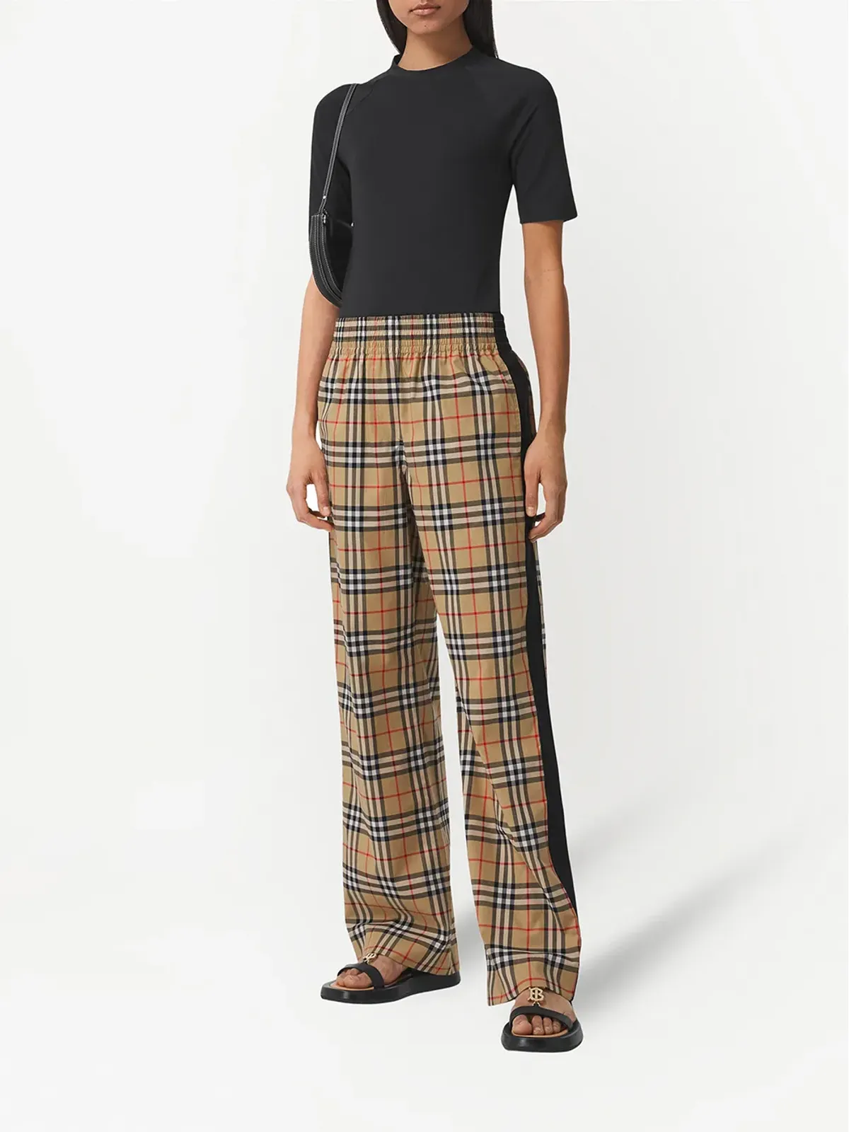 Burberry ヴィンテージチェック柄のハイウエストパンツ - 画像2