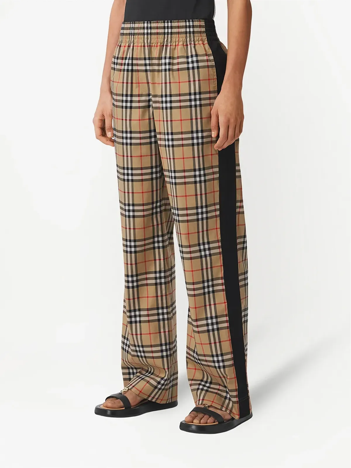 Burberry ヴィンテージチェック柄のハイウエストパンツ - 画像3