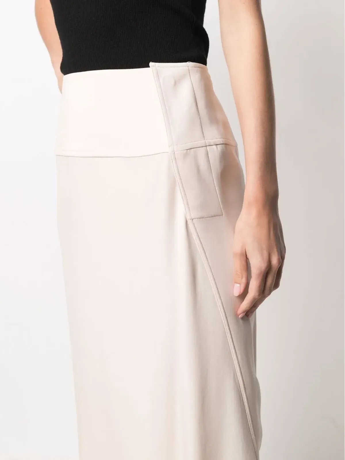 Jil Sander ハイウエスト アシンメトリースカート - 画像5