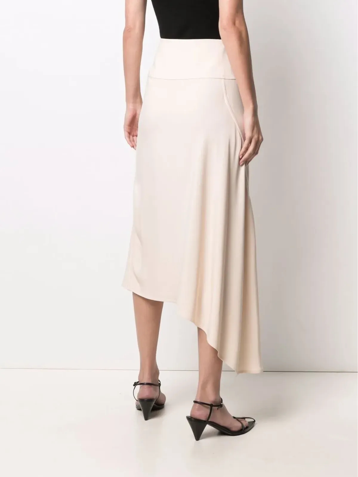 Jil Sander ハイウエスト アシンメトリースカート - 画像4