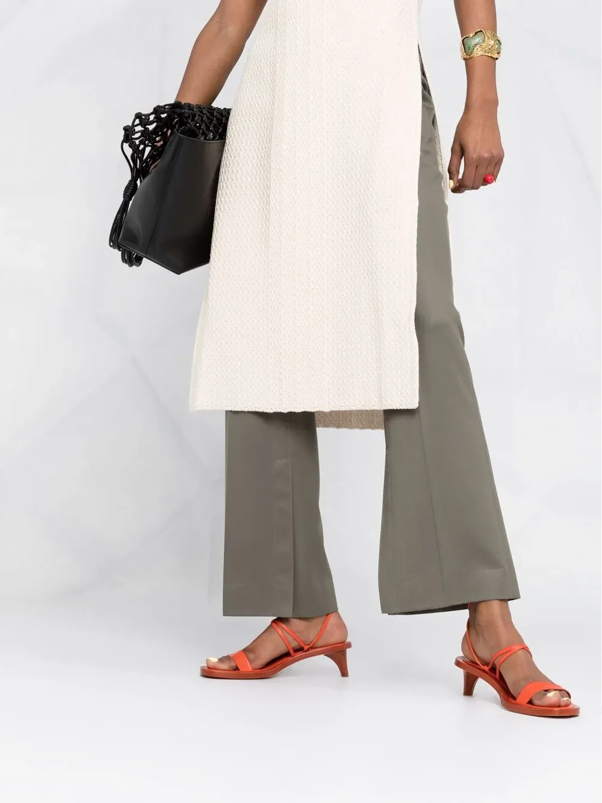 Jil Sander サイドスリット入りニットトップ - 画像3