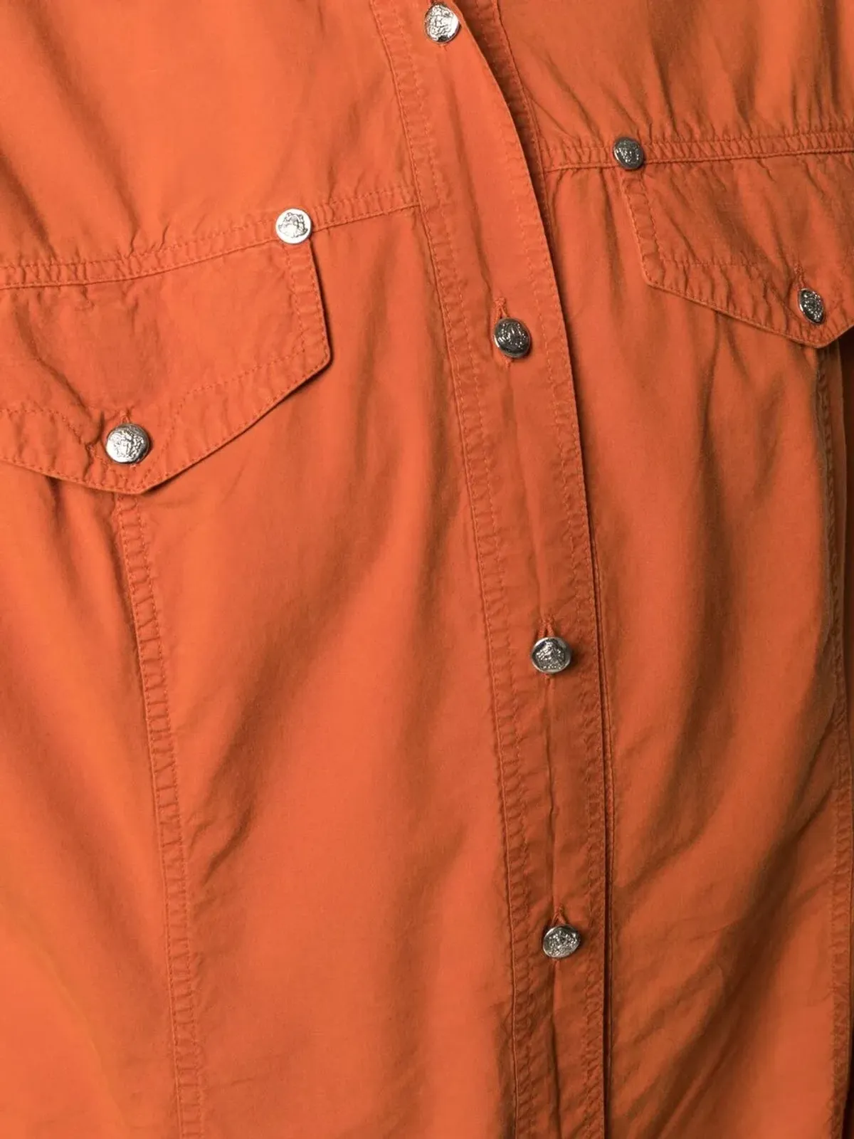 Versace Pre-Owned 1990s Medusa ボタンダウンシャツ オレンジ - 画像5
