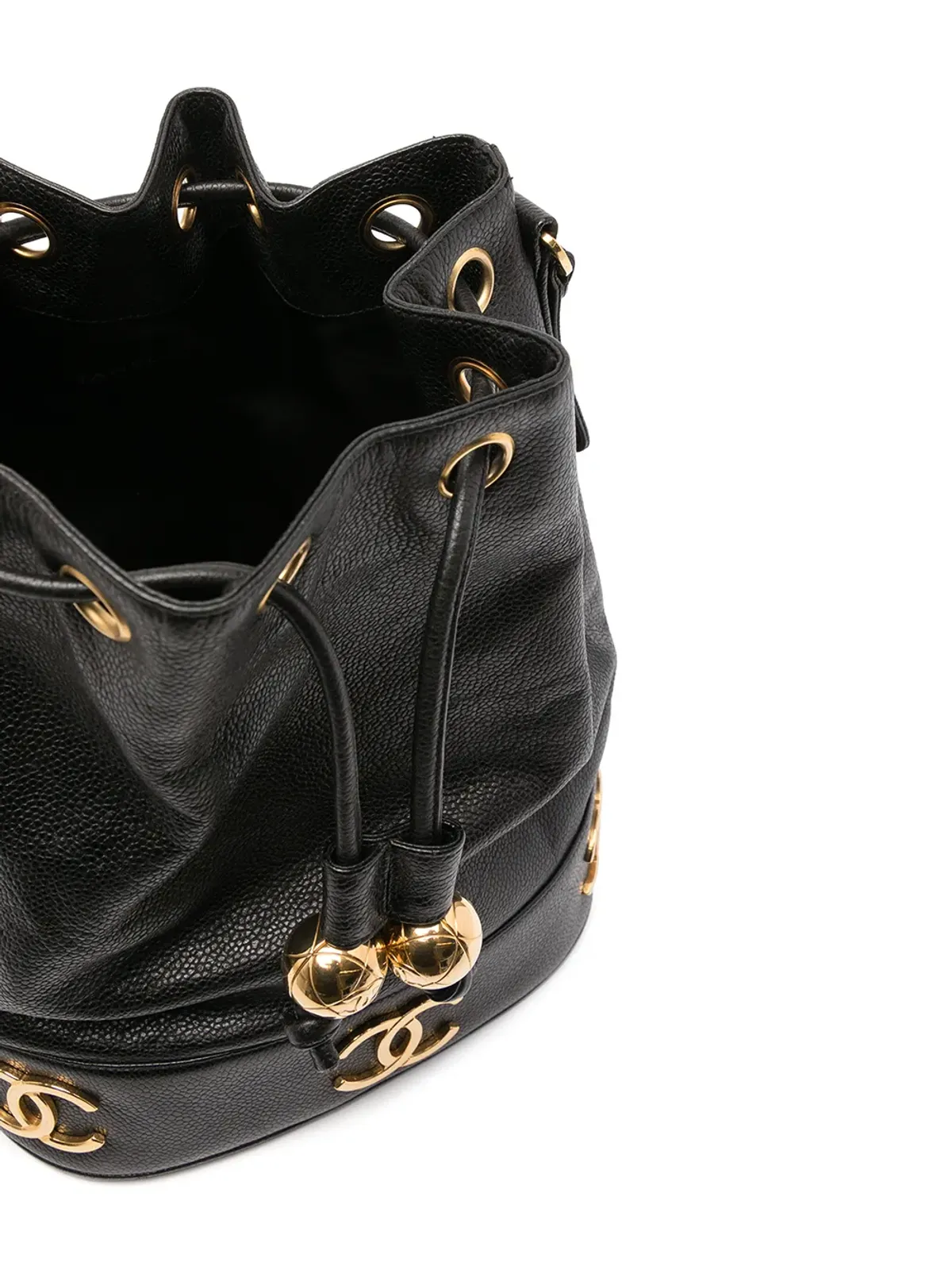 CHANEL Pre-Owned 1992年製 トリプルCC バケットバッグ - 画像5