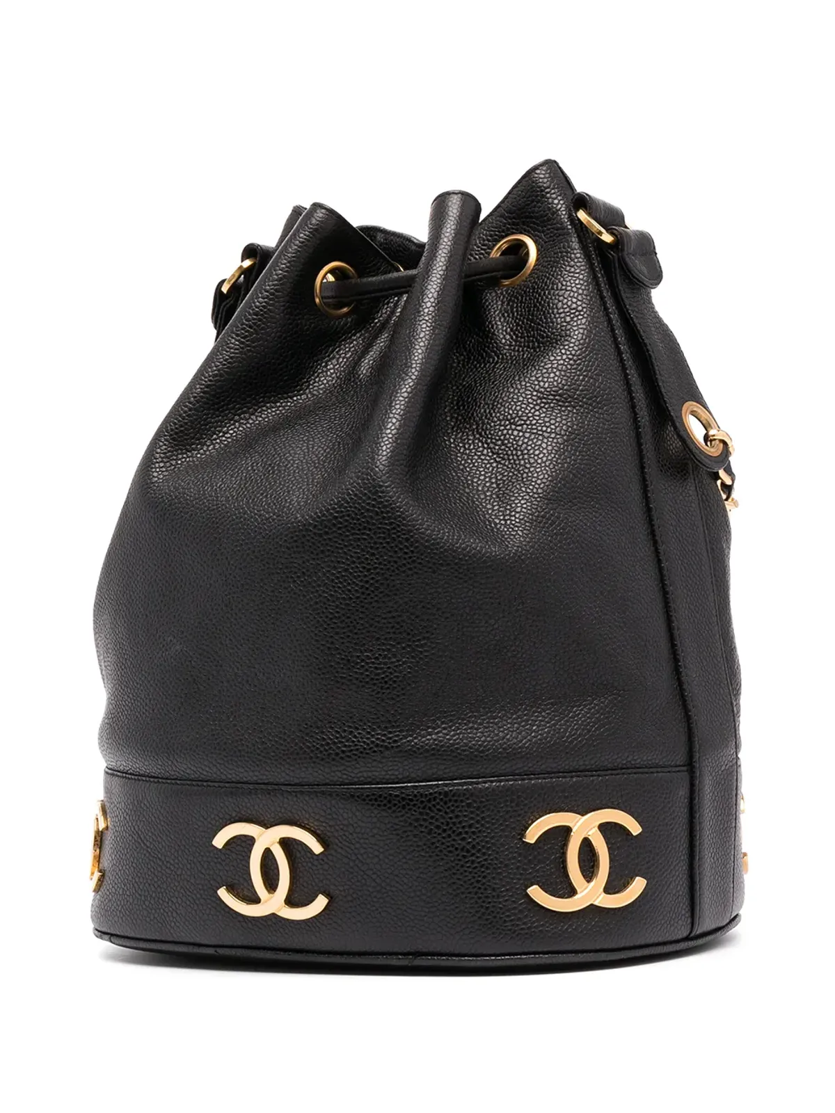 CHANEL Pre-Owned 1992年製 トリプルCC バケットバッグ - 画像3