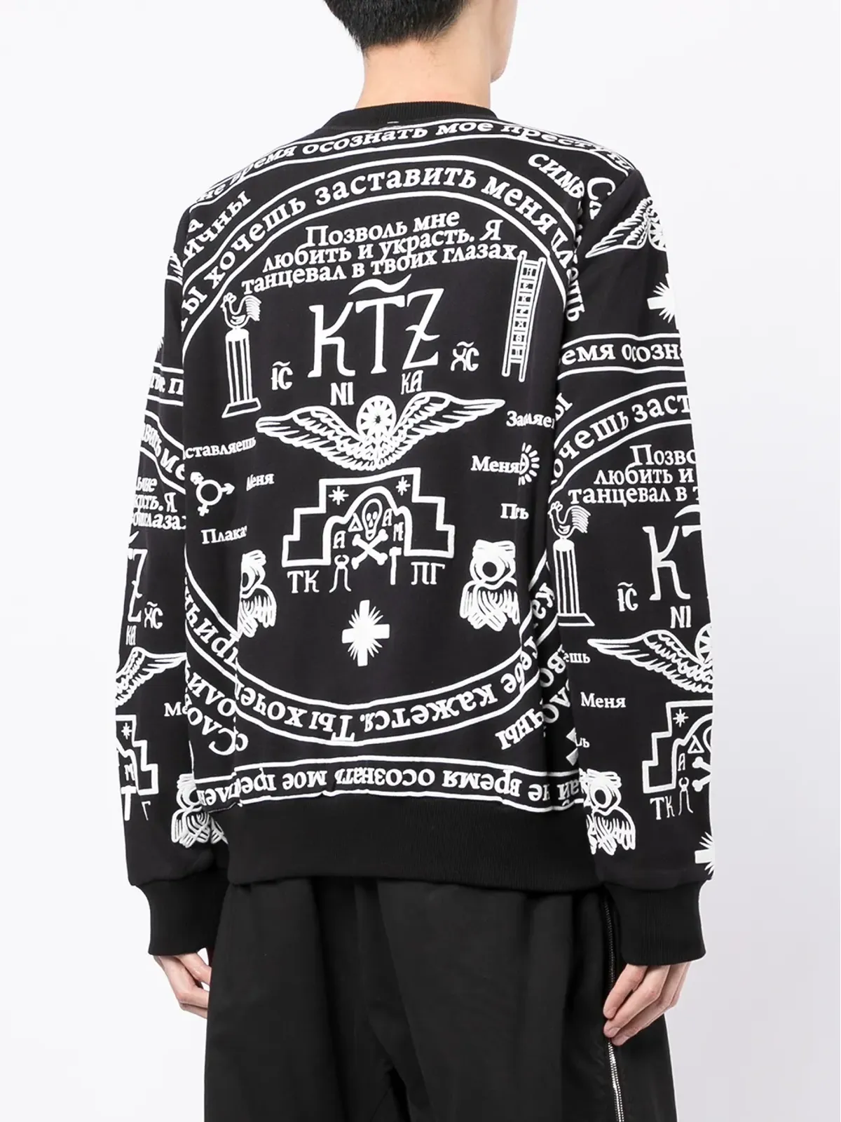 KTZ チャーチプリント スウェットシャツ ブラック - 画像5