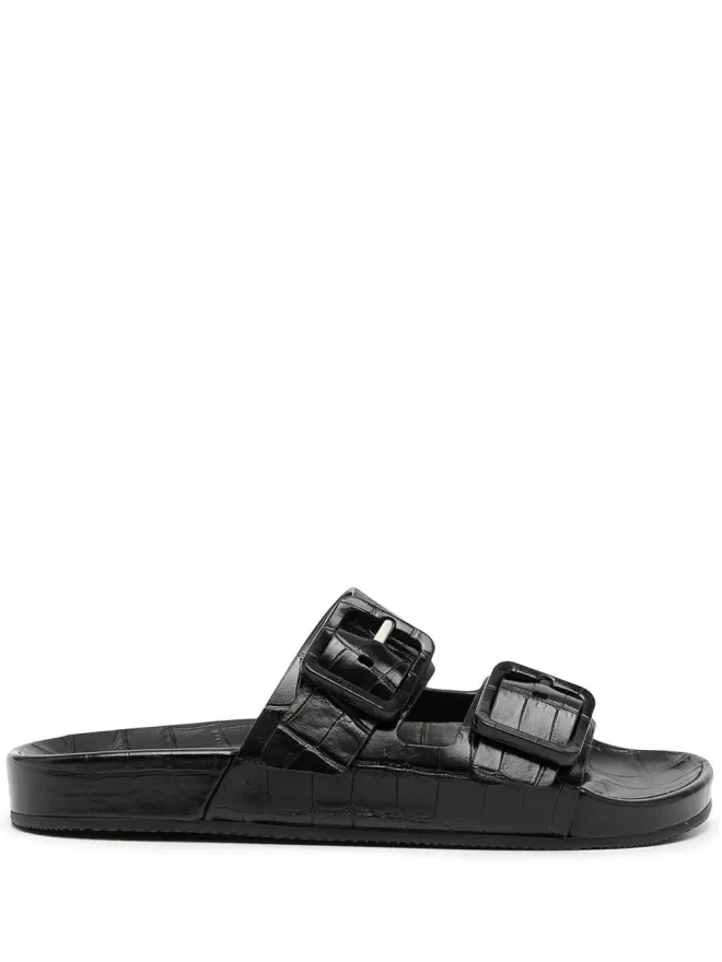 Balenciaga Balenciaga Mallorca crocodile-effect サンダル - ブラックの商品画像