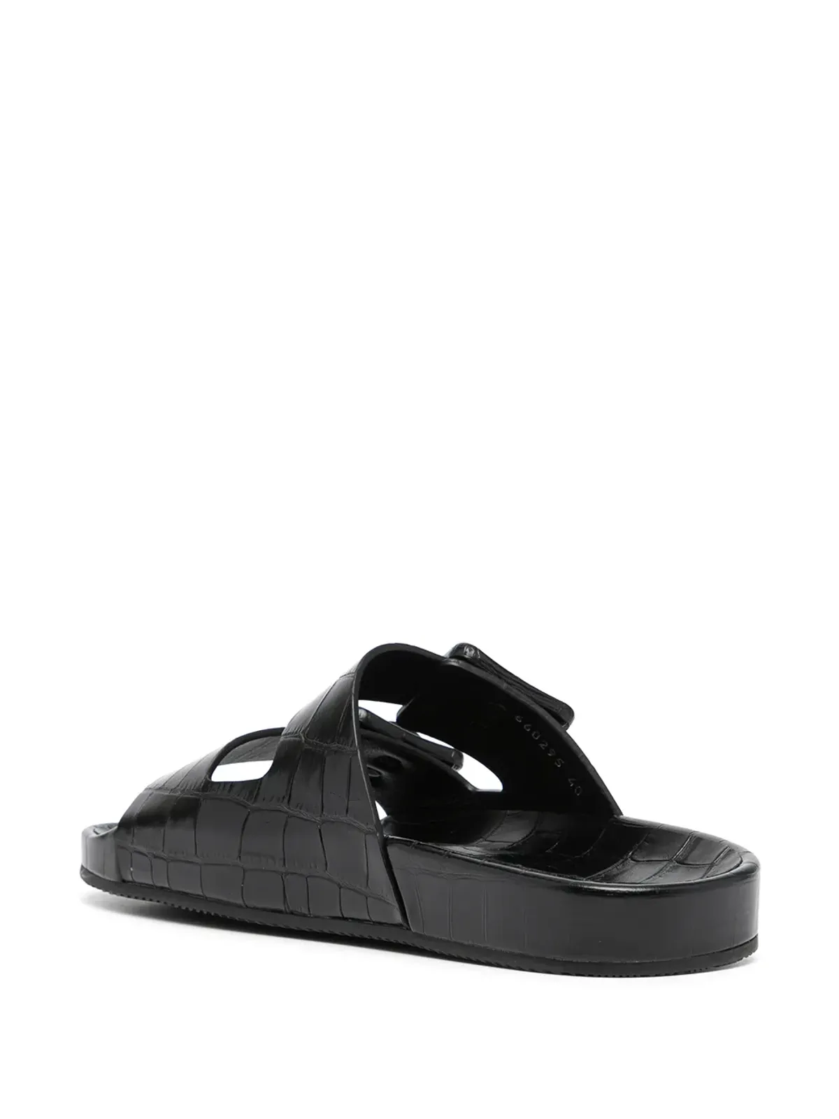 Balenciaga Mallorca crocodile-effect サンダル - ブラック - 画像3