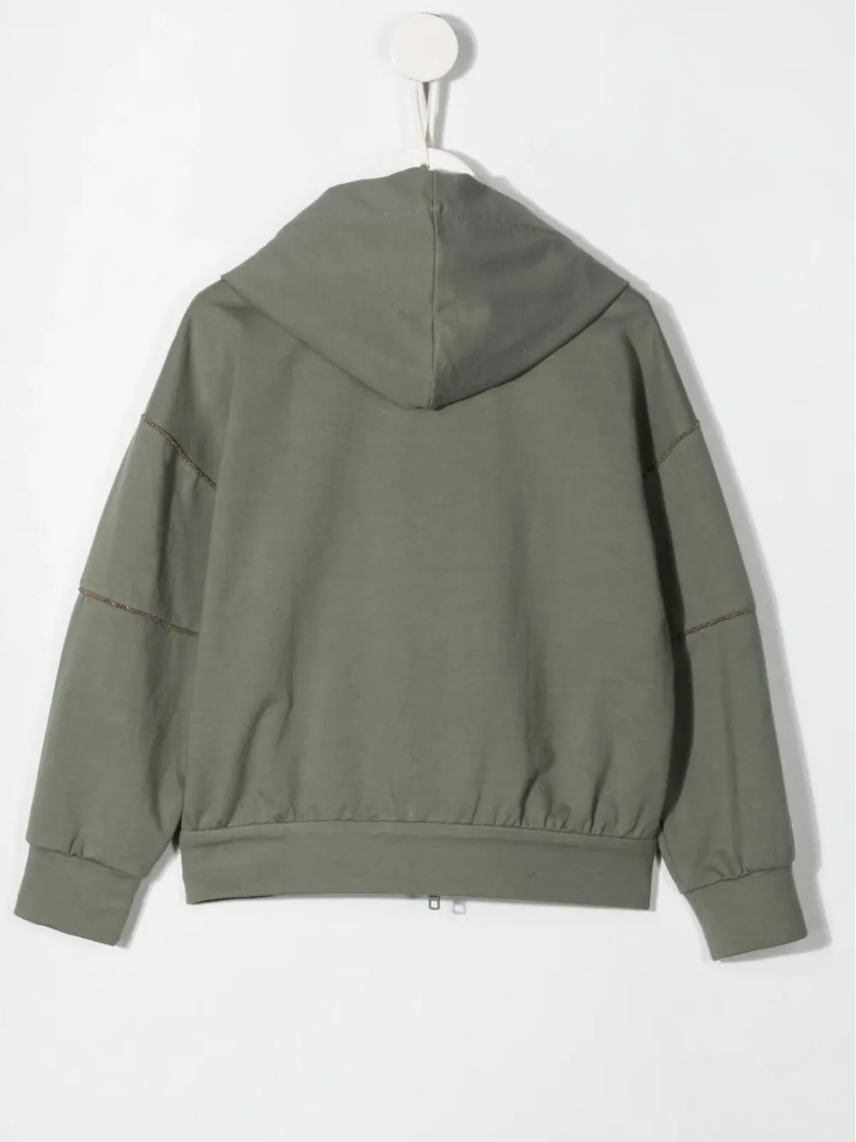 Brunello Cucinelli Kids スタッズ付きフードジャケット - 画像2