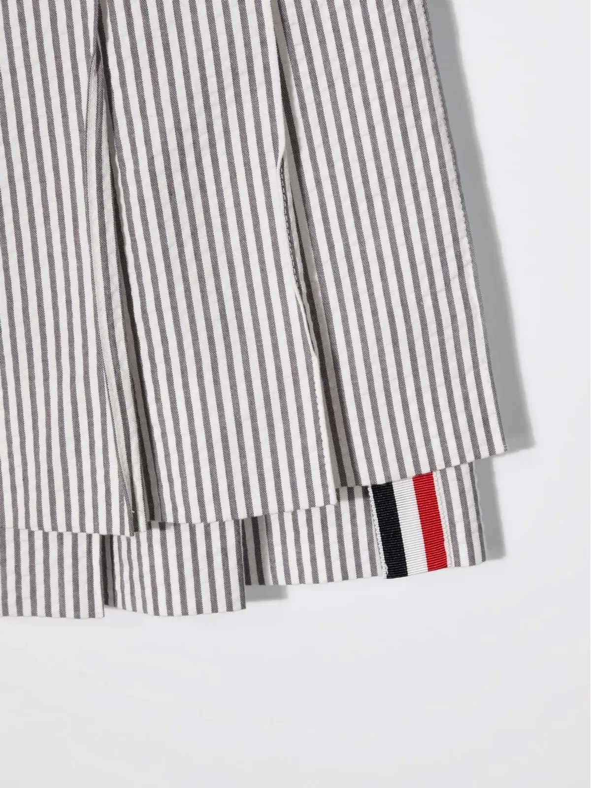 Thom Browne Kids RWBストライプのボックスプリーツスカート - 画像3