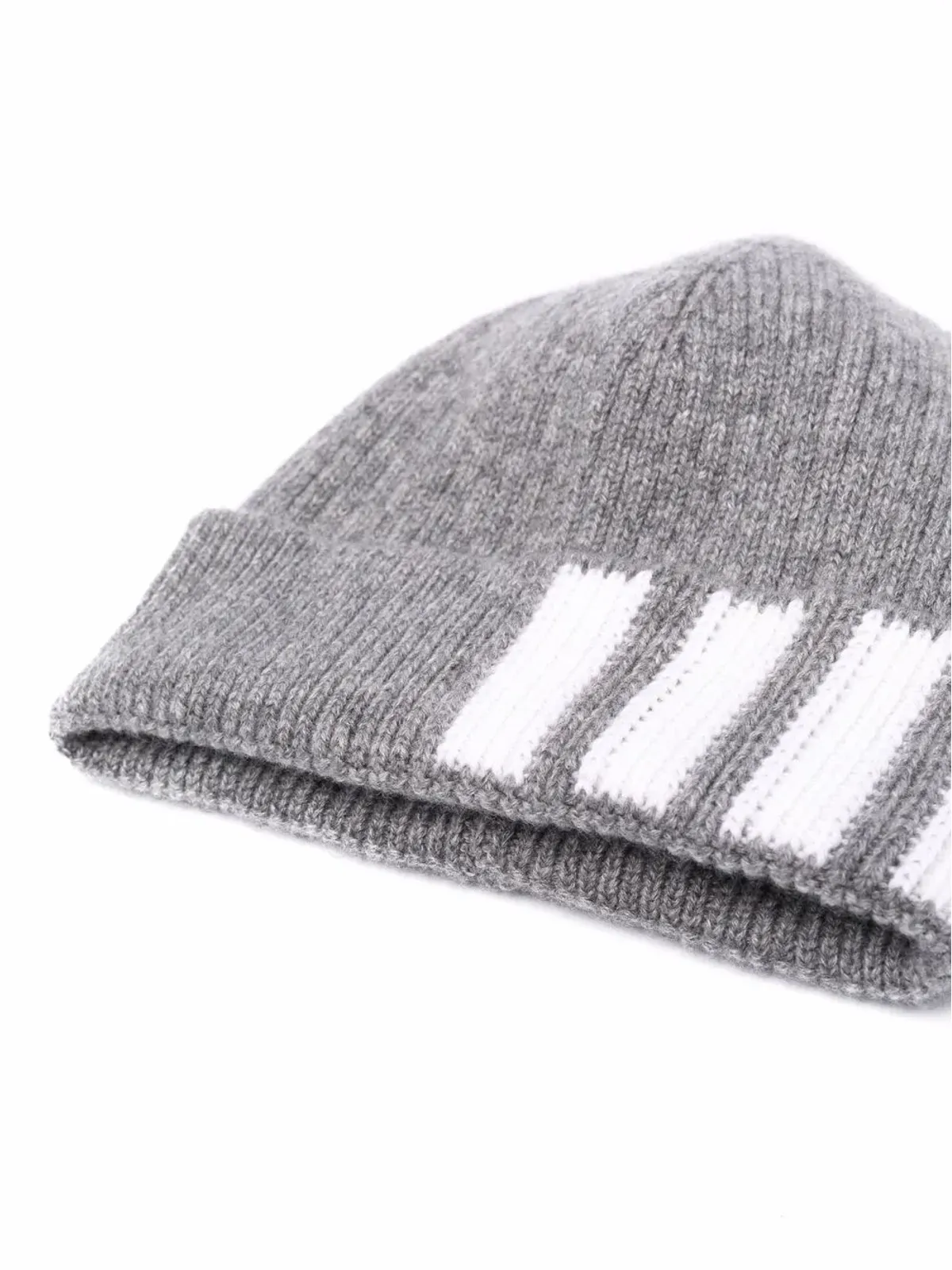 Thom Browne Kids 4-Bar カシミアビーニー グレー - 画像2