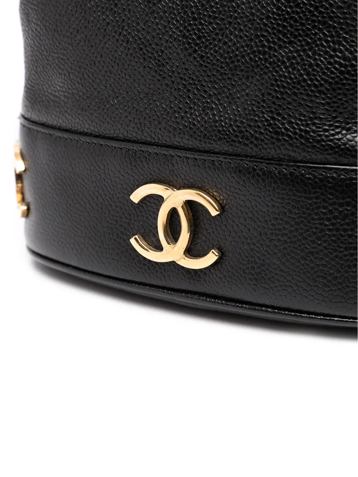 CHANEL ビンテージ 1990年代 小型 トリプルCC バケットバッグ - ブラック - 画像4