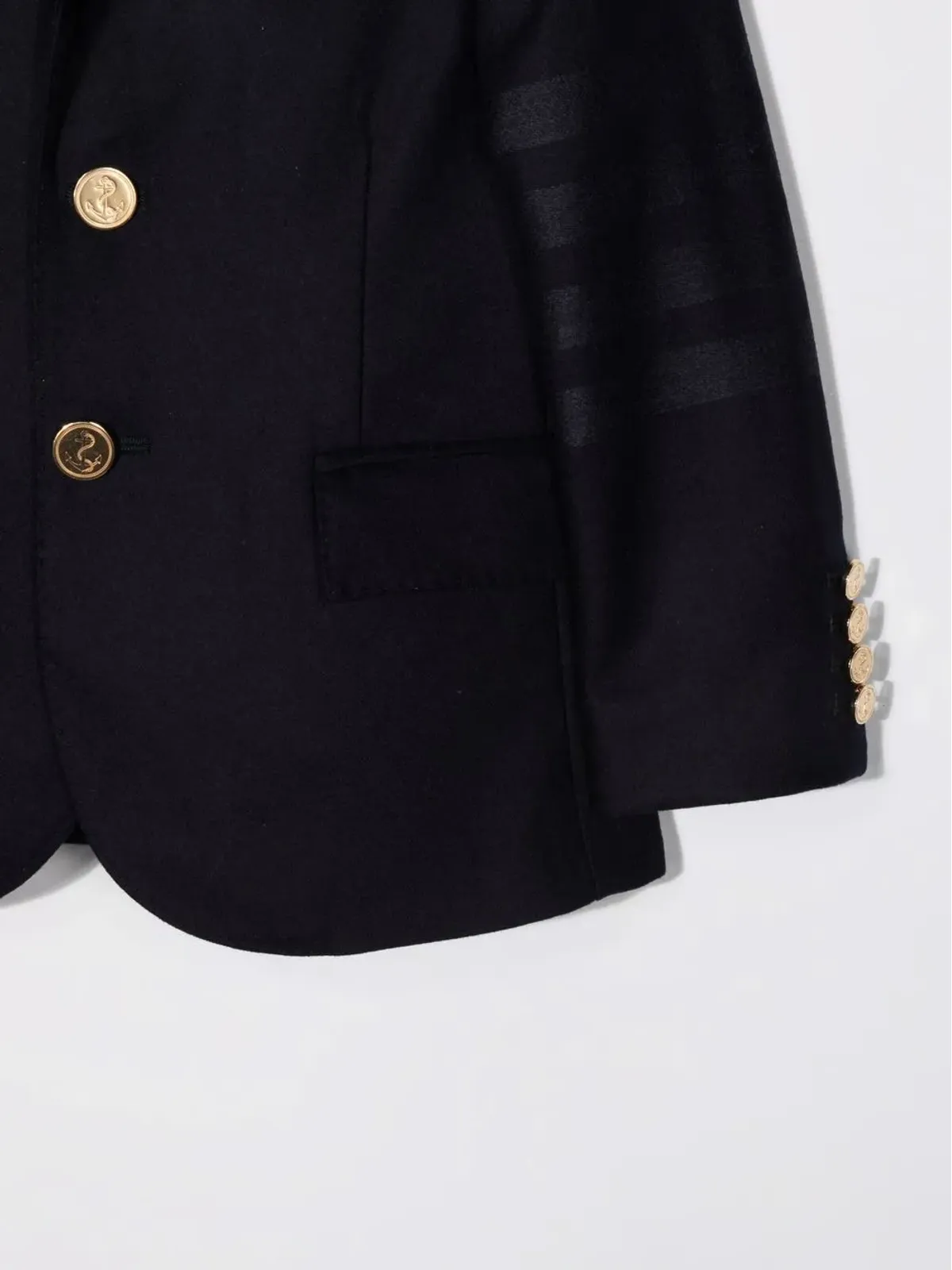 Thom Browne Kids 4-Barスポーツジャケット ブルー - 画像3