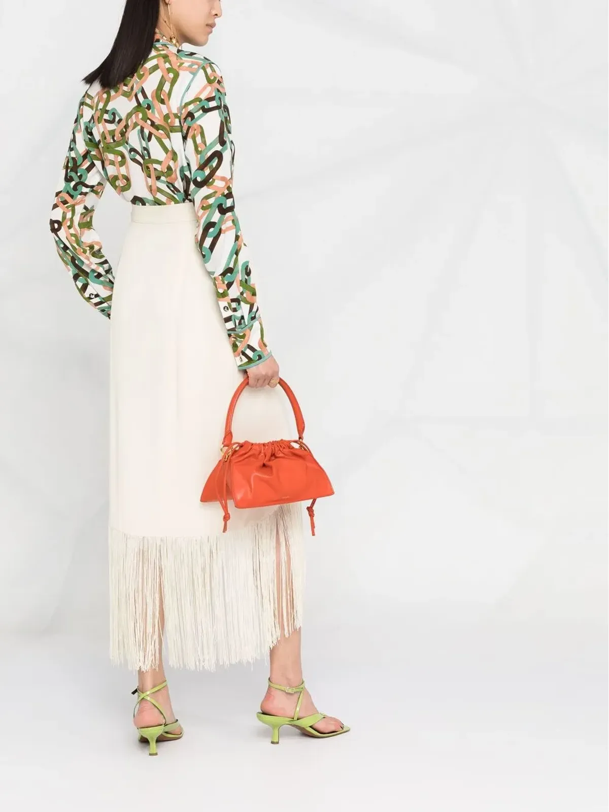 DVF Diane von Furstenberg Kate シルク クレープ・ド・シャン シャツ - 画像4
