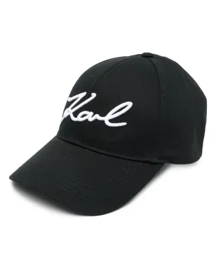Karl Lagerfeld Signature オーガニックコットン ベースボールキャップ - サムネイル1
