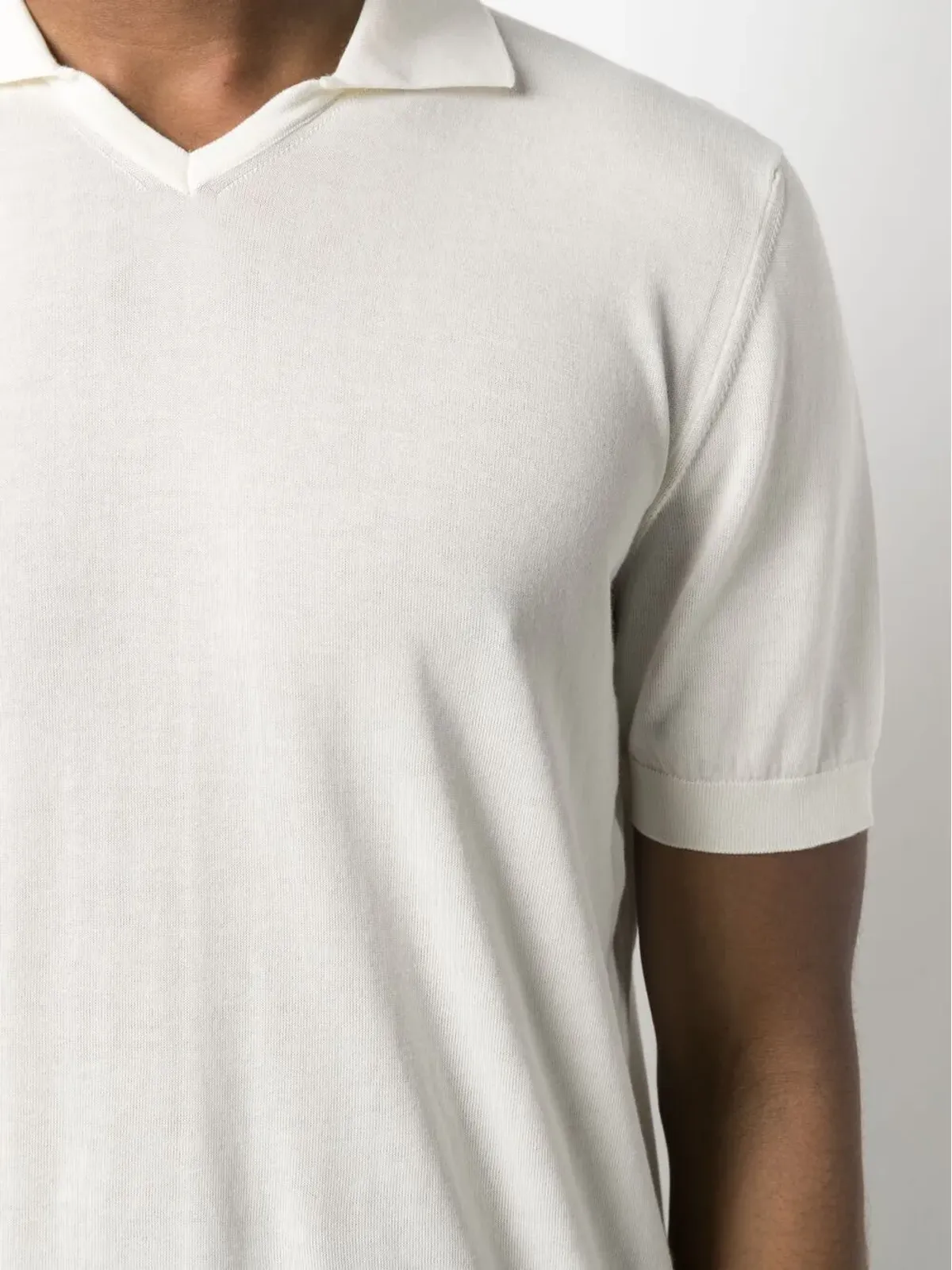 Drumohr pointed-collar cotton T-shirt - 画像5