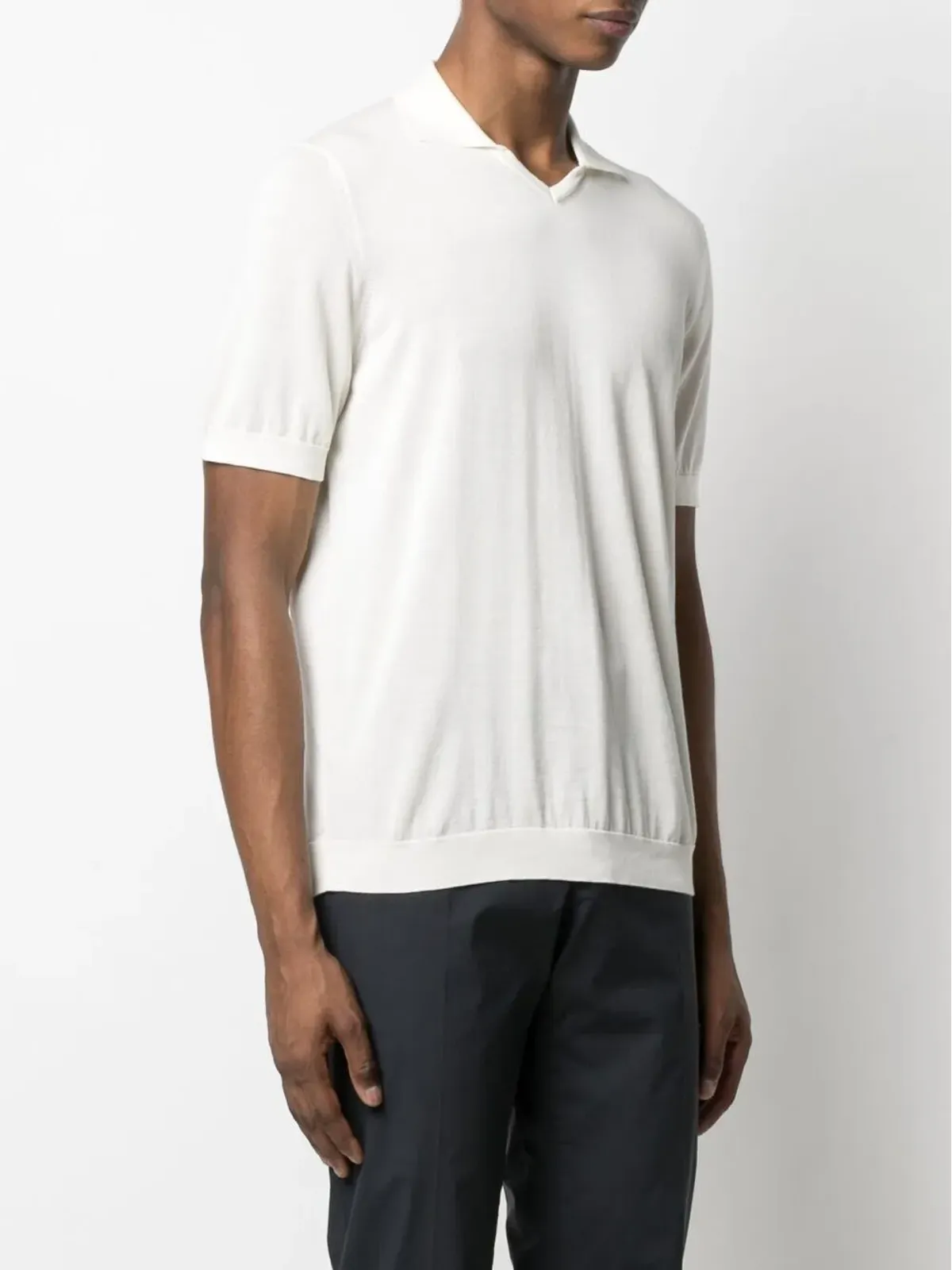 Drumohr pointed-collar cotton T-shirt - 画像3