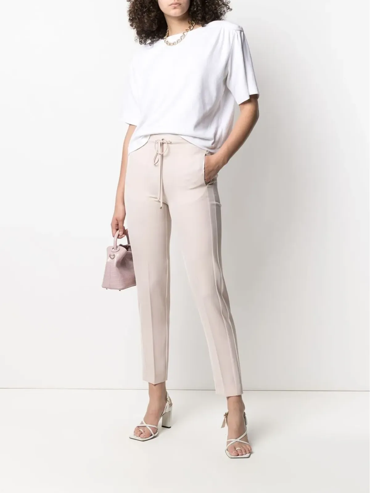 Blumarine ドローストリングスリムフィットパンツ - 画像2