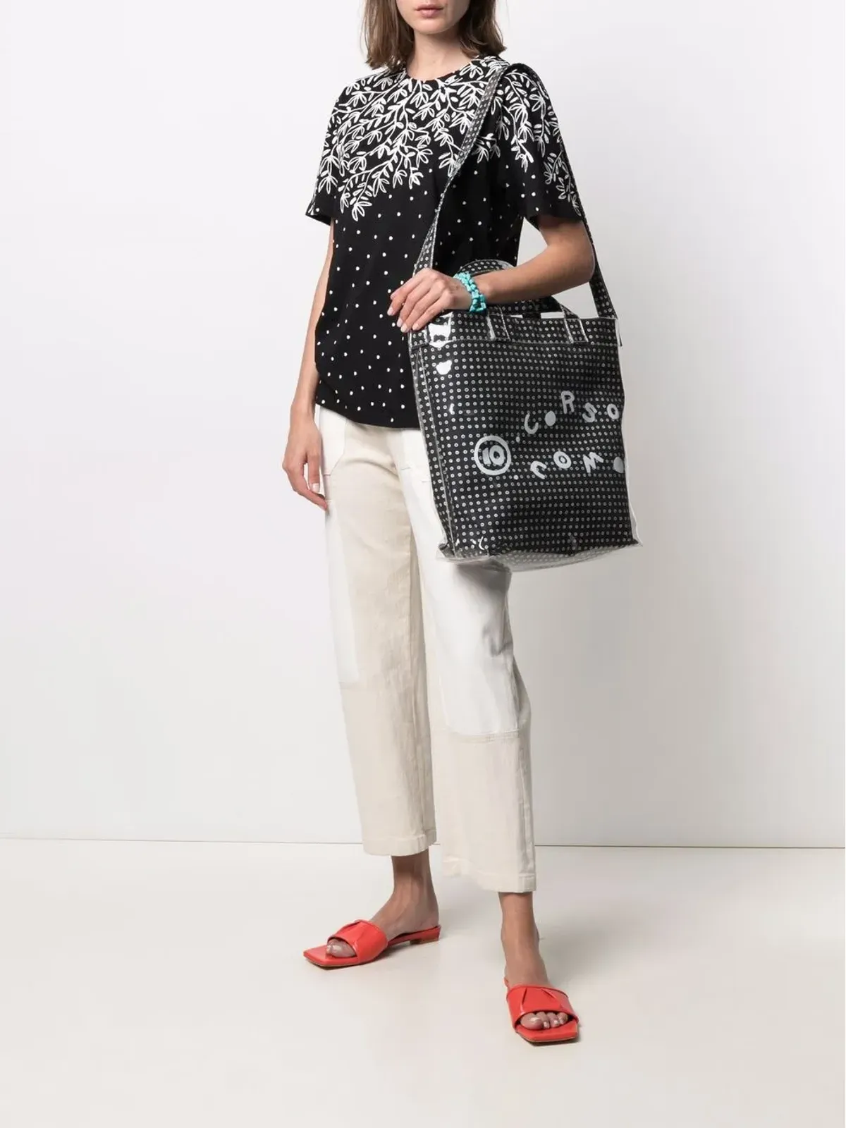 10 CORSO COMO コーテッド ロゴプリント トートバッグ - 画像2