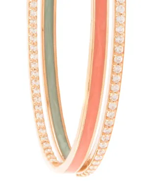 Alessa 18kt ローズゴールド ダイヤモンド Spectrum フープピアス - ピンク - サムネイル2