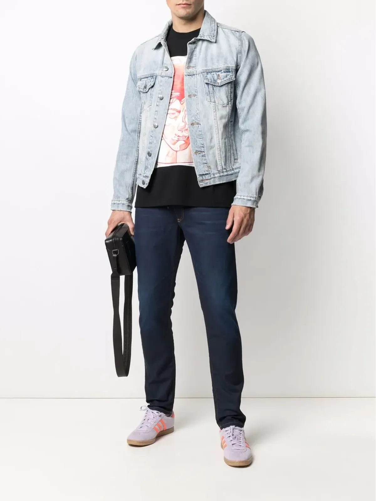 Diesel Krooley テーパードドローストリングジーンズ ブルー - 画像2