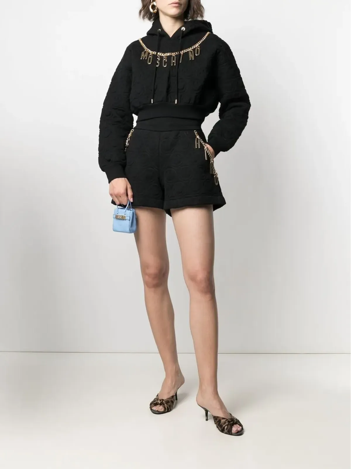 Moschino x Smiley フリースショートパンツ - ブラック - 画像2