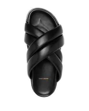 ANINE BING リジー レザー クロスストラップ サンダル - サムネイル4
