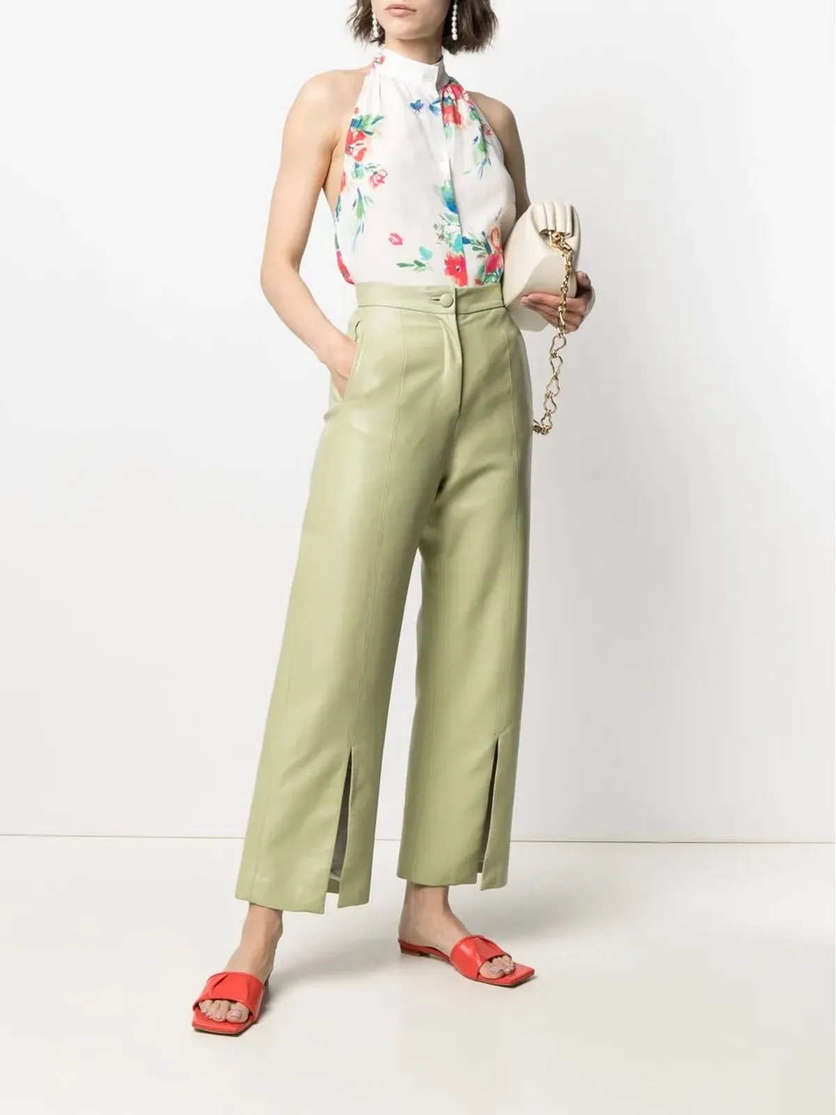 Boutique Moschino 花柄プリントのホルターネック ブラウス - 画像2